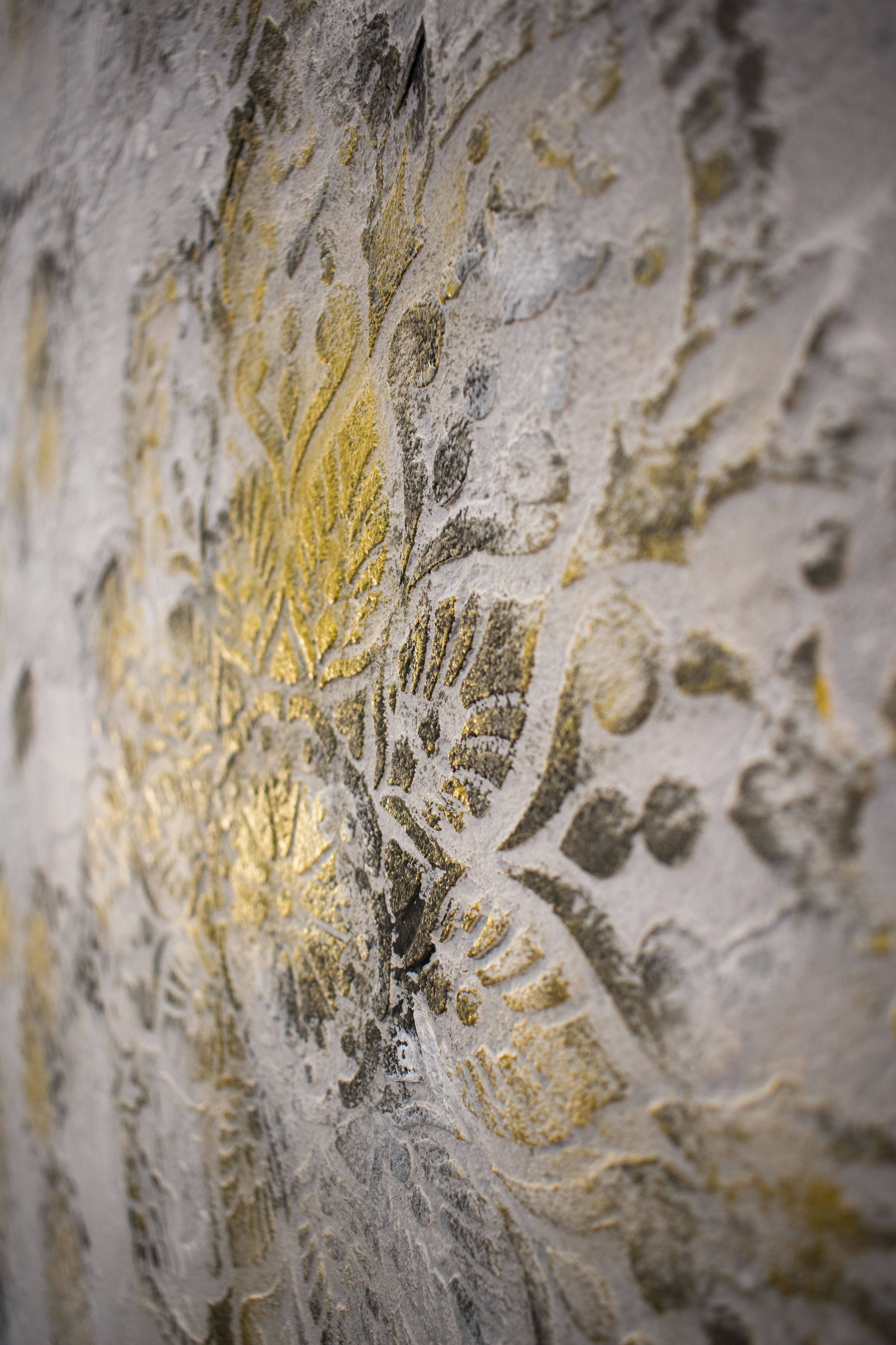 Barokk stílusú 3D falpanel díszes ornamentikával